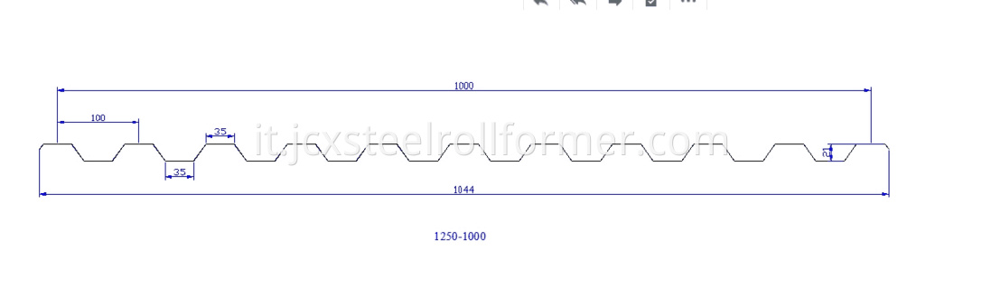 c20 roof profile drawing